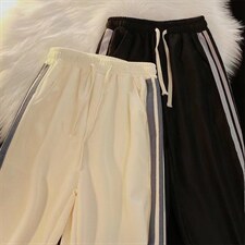 网红裤子男潮牌束脚运动华夫格休闲裤K7051P35图片