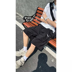 多巴胺刺绣速干七分裤男女夏季hiphop冰丝休闲伞兵裤情侣过膝短裤，男装牛仔裤，星座1210-1