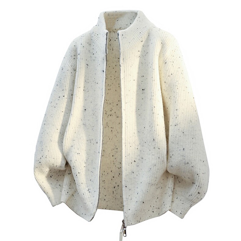 25872-特P68秋季时尚立领毛衣开衫男针织衫简约满天星夹克外套，男装针织衫/毛衣，电商D310B