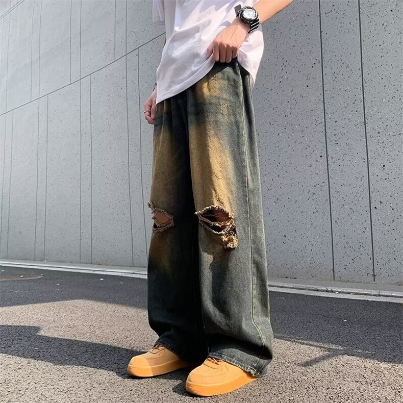 2024美式牛仔裤男款直筒长裤潮NK9011P43,男装牛仔裤,星座1116-2