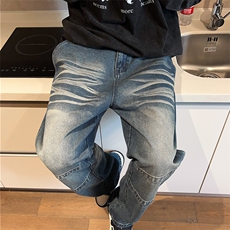 A178秋冬新款美式休闲牛仔裤男宽松直筒做旧扎染C69P55限价75，男装牛仔裤，电商A178