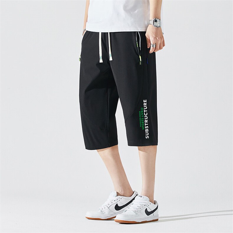 2025夏季新款男士七分裤时尚休闲马裤潮流男裤子KZ1087-P28,男装休闲裤,星座217-4