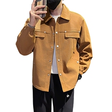 社会小伙秋装新款男时尚工装夹克男店主外套JK82-P78控128咖啡，男装夹克，星座301B-1