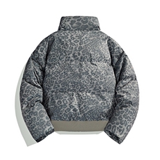 棉服立领面包服豹纹高街冬装复古男女棉衣外套做旧HZ8820-P88，男装棉衣，星座610B-1