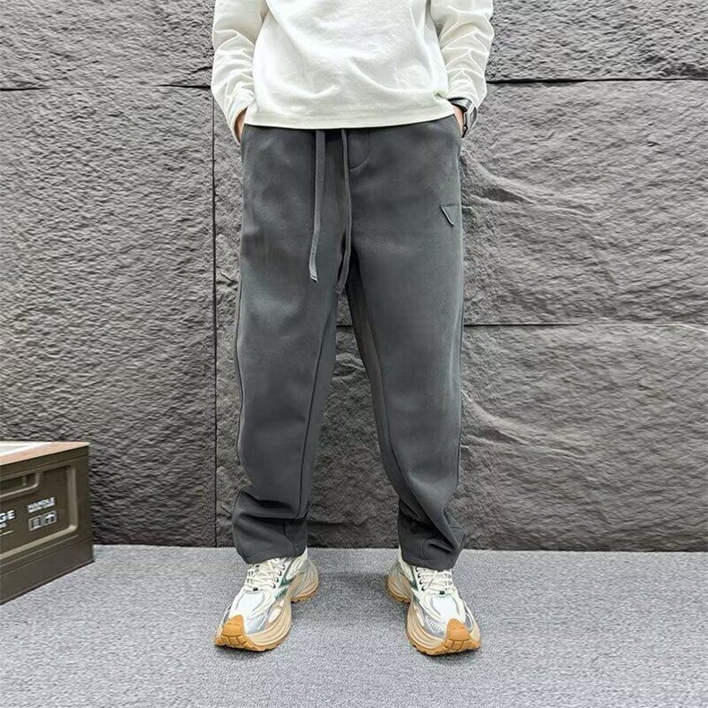 时尚潮牌直筒休闲裤男秋冬新款纯色宽松运动裤个性潮流男裤,男装休闲裤,星座506A