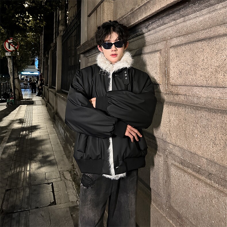 405A美式高街大毛领短款棉衣座山雕棉服MY25811-特批90控178,男装棉衣,星座405A