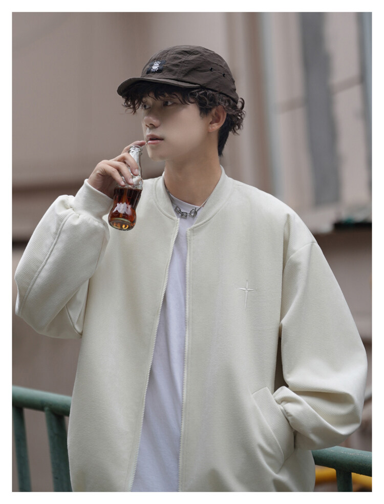 现货2026季春刺绣工艺棒球服港风高街美式中性夹克外套W326-TP55,男装夹克,电商A170
