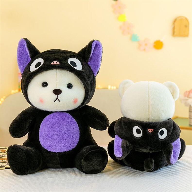 文德毛绒玩具 黑猫变身莉莉熊