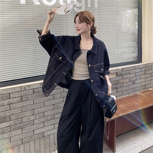 韩版复古显瘦牛仔外套女2025春秋季新款超好看气质显瘦设计感夹克图片
