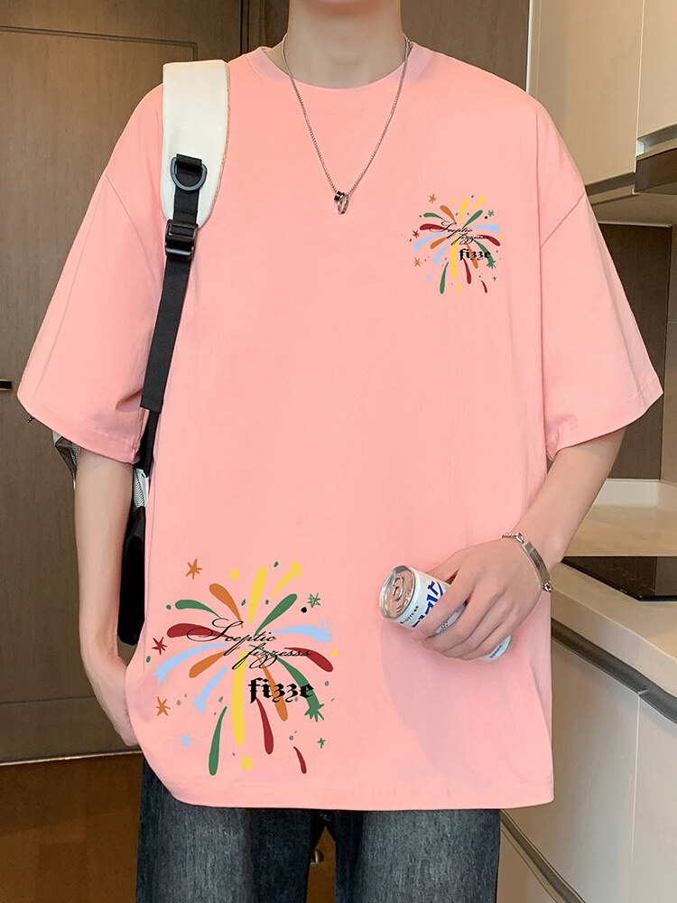 T821港风潮牌高街美式短袖T恤男夏季新款宽松半袖ins重磅纯棉体恤,男装T恤,星座304A-1