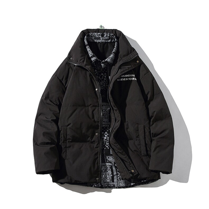 冬季假两件双门襟印花贴标白鸭绒羽绒服Y5804-p190【特价】,男装羽绒服,电商A007