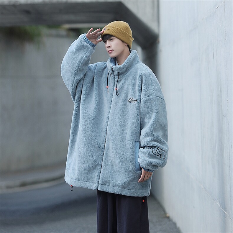 中性风立领羊羔绒棉服冬季cityboy加厚棉衣男女同款M8866-P100,男装棉衣,星座717
