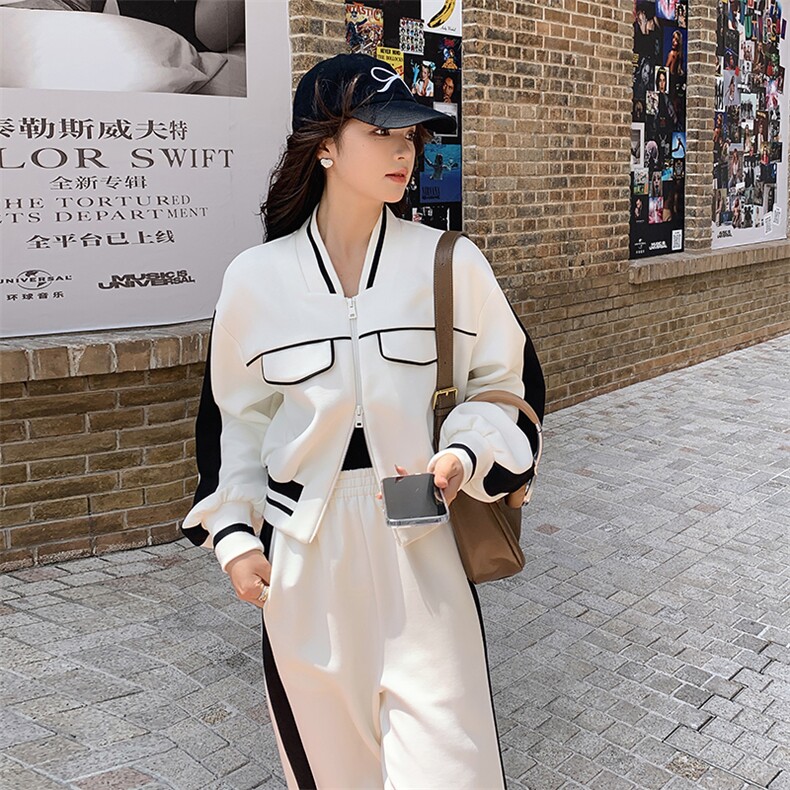 新款 撞色棒球服休闲运动套装2C119-9158-P185-K248图片