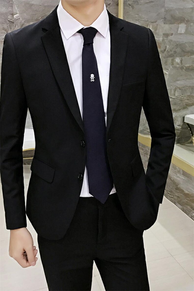 一粒扣纯色男装西服套装两件套新郎结婚伴郎1012-W6501,男装西服套装,星座1012