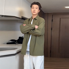 现货早春季新款条纹长袖上衣衬衫外套男女同款潮CS001-特P38，男装衬衫，电商A178