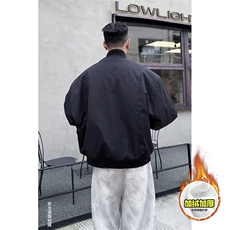 棉衣5W件现货冬季美拉德立领飞行夹克廓形高街棒球服加棉加厚外套，男装夹克，电商A486