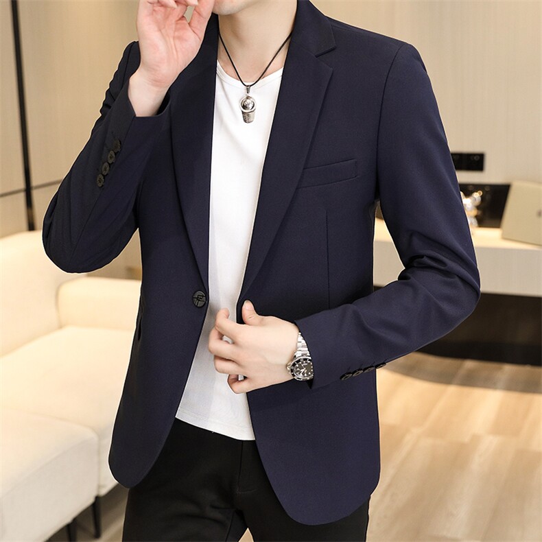 秋季新款帅气休闲韩版时尚潮流修身男士小西服外套7763-P50,男装西服,星座613B