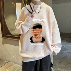 控78假两件毛衣男大码加绒针织衫男毛线衣M80213-P55加绒P70，男装针织衫/毛衣，电商A040