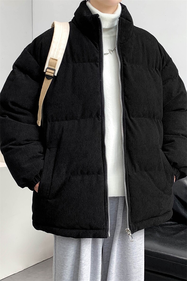2023冬上新学生加棉加厚棉服纯色简约立领棉衣外套男女6223-P100,男装棉衣,电商A441-1