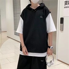 夏季假两件t恤宽松运动短裤两件套港风休闲短袖套装男T864-P35，男装T恤，星座512-2