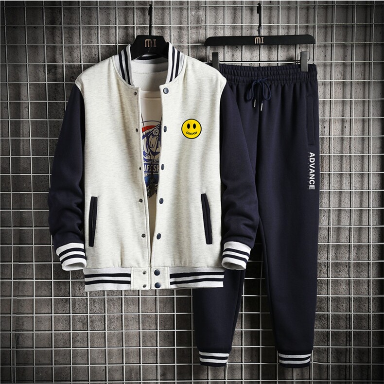 现货秋季新款棒球服卫衣套装青年学生运动装XZ102A-4-8637-P95,男装休闲套装,星座211-2