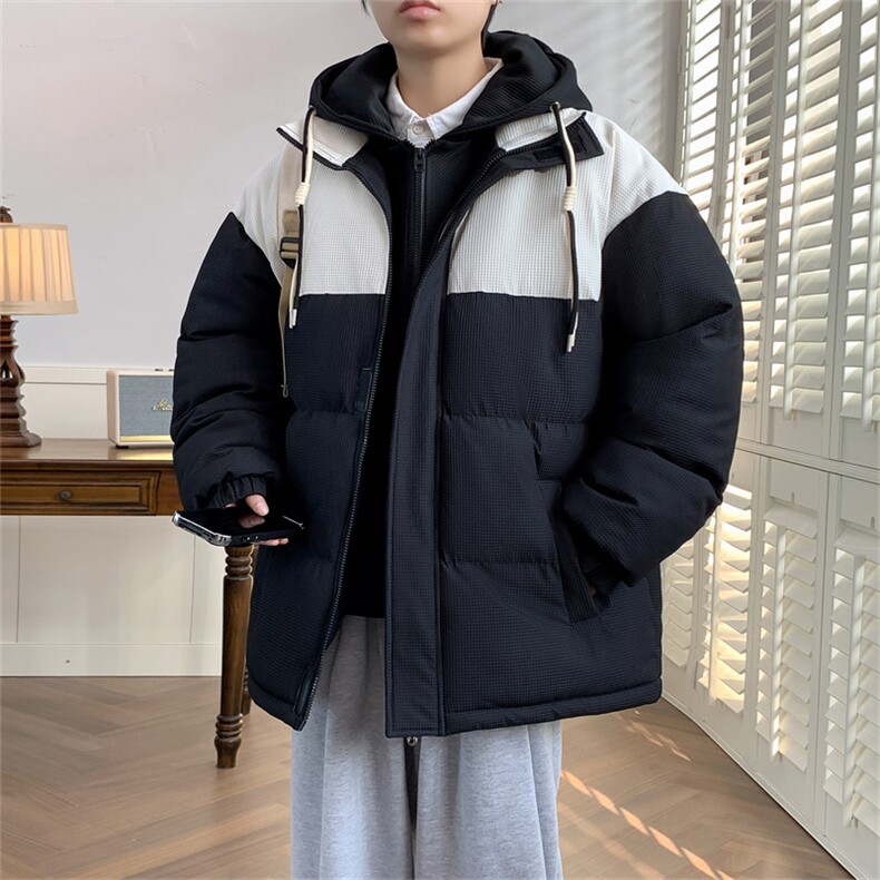 港风冬季新款潮牌棉袄外套加厚棉衣假两件面包服A436-C2366-P110,男装棉衣,电商A436