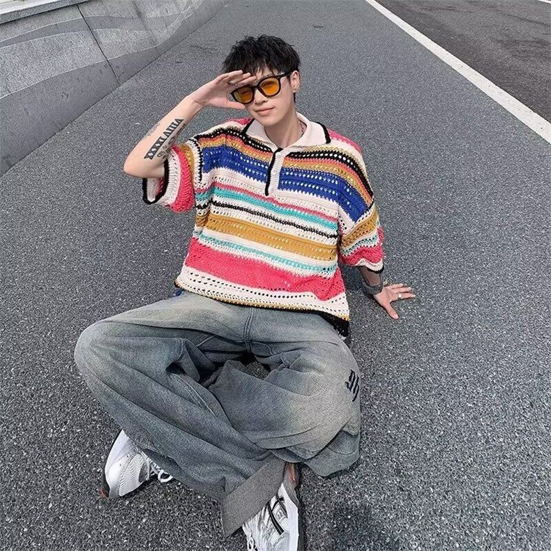TNT31-P35美式复古衬衫男长袖春秋季新款潮牌格子宽松休闲外套,男装衬衫,星座1503-1