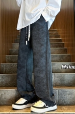XZ616秋季新款重磅扎染侧边压条休闲脏脏裤TY1016特P40控78，男装休闲裤，星座512A（原616）