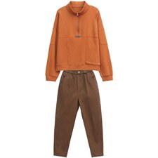 休闲套装女2025春秋新款中年妈妈宽松减龄卫衣时尚洋气运动两件套，女装套装/套裙，璐依舞