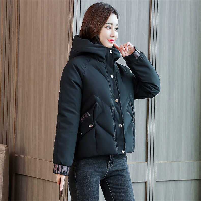 棉衣/棉服长袖短款直筒修身时尚百搭2020年冬季连帽,女装棉衣/棉服,贵人树