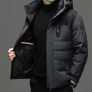 男装保暖羽绒服冬季新款中青年商务休闲上衣男士连帽加厚防寒外套图片