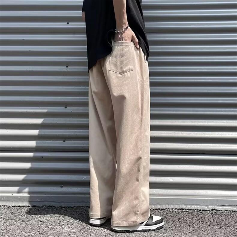 工装裤男韩版潮流纯色痞子帅气2024夏季百搭ins宽松长裤K3825-P32,男装休闲裤,星座412-3