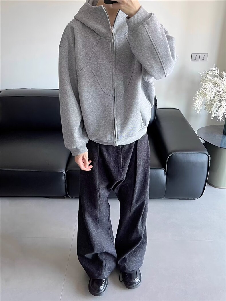 卫衣男连帽宽松潮牌字母印花百搭外套513AKS2181常规P53加绒P58,女装短外套,星座513A