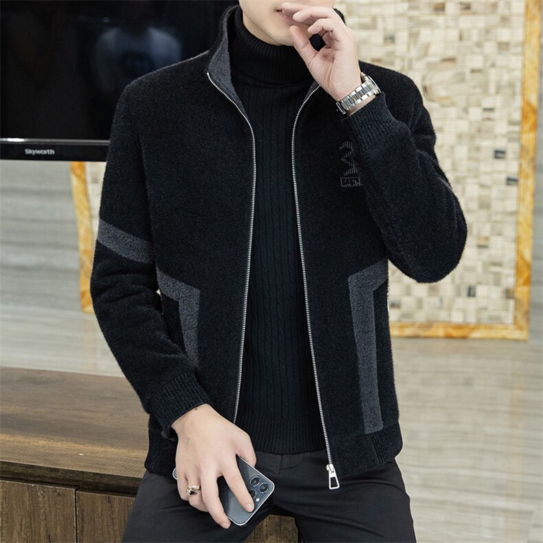 2024冬季男士新款毛呢外套短款立领潮流修身百搭时尚男A30P150，男装毛呢大衣，电商B226