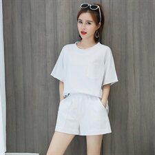 2020年夏季套装/套裙两件套气质清新修身显瘦简约百搭，女装套装/套裙，凯瑟曼