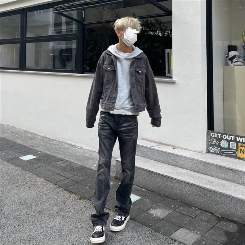档口大货D1137-特批43抖音天猫高质量微喇修身显瘦直筒,男装休闲裤,星座603-2