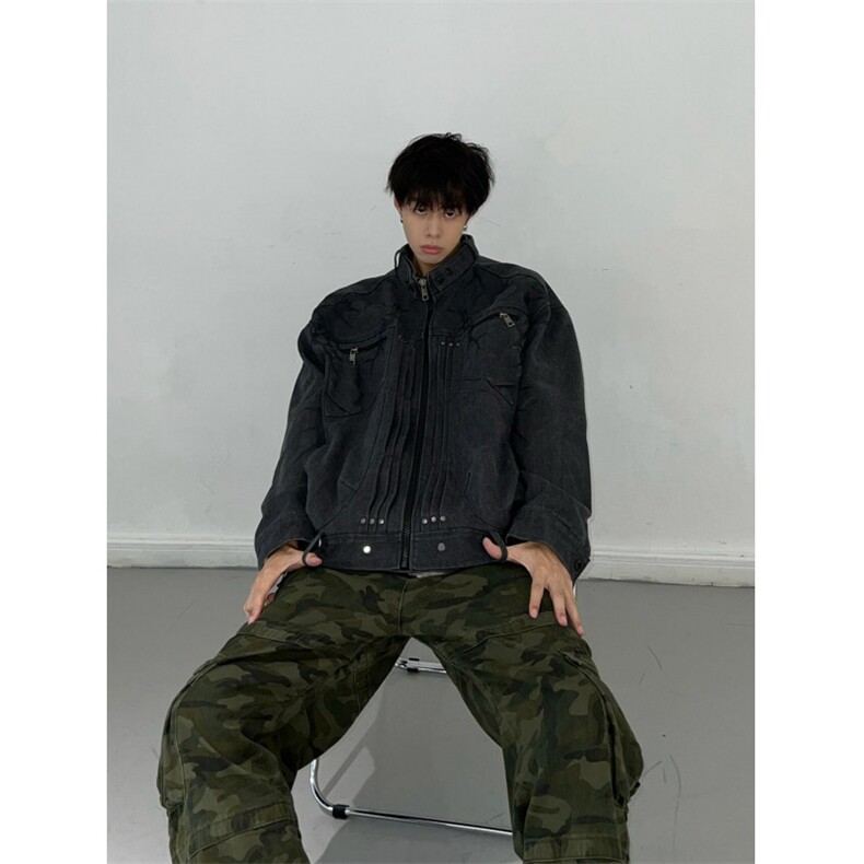 【有货】cleanfit工装外套男春秋美式高街短款夹克JK8325CC-P78,男装夹克,星座1007（原301D）