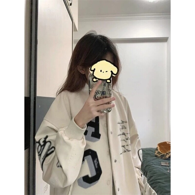 开衫韩系外套男女情侣春秋学生设计感上衣百搭宽松小香风卫衣潮,男装夹克,星座506A