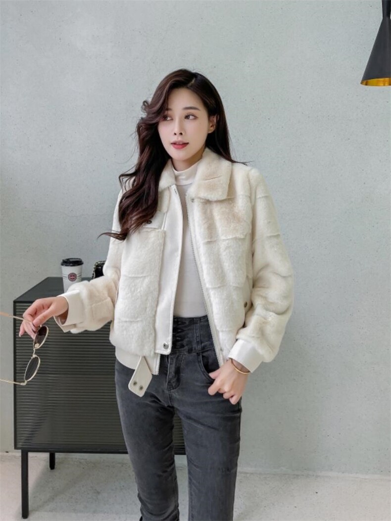 【冬季新款】貂绒贵妃貂皮毛一体夹克，其它，笑思源