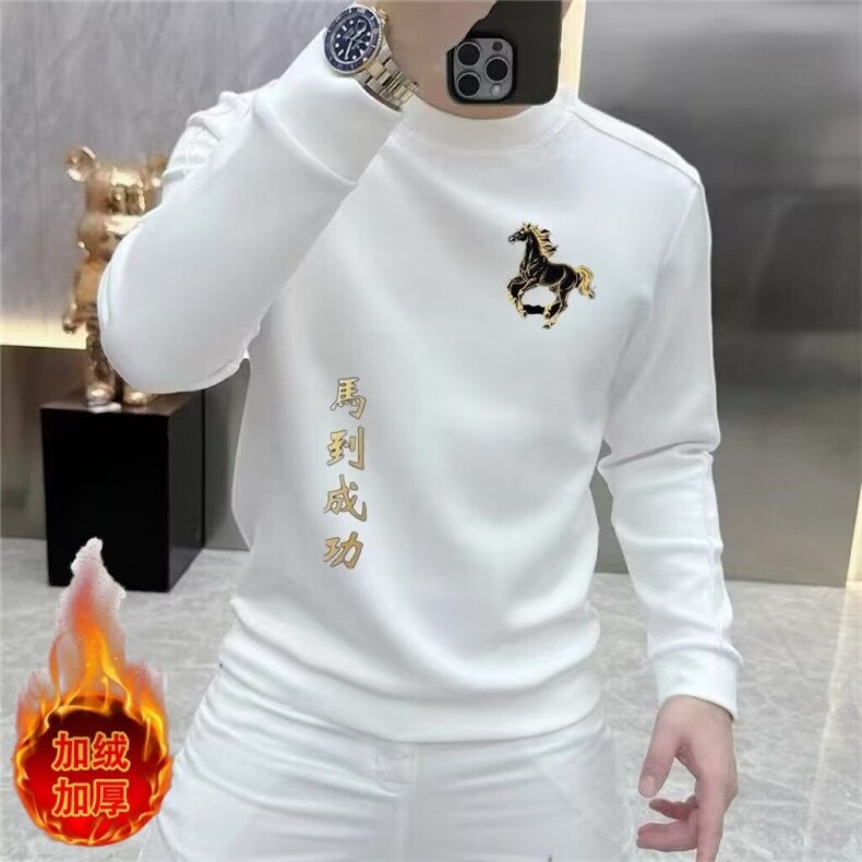 1506-1/WV11571/P38新款圆领宽松上衣chic港风潮流印花秋冬卫衣男,男装卫衣,星座1506-1