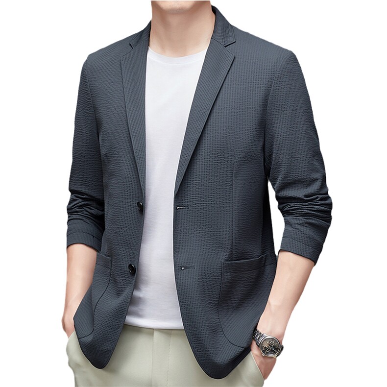 2023秋季爸爸西装休闲外套男中老年商务休闲西服MNSABX7016-P210，男装西服，电商B212（原钱塘6029）
