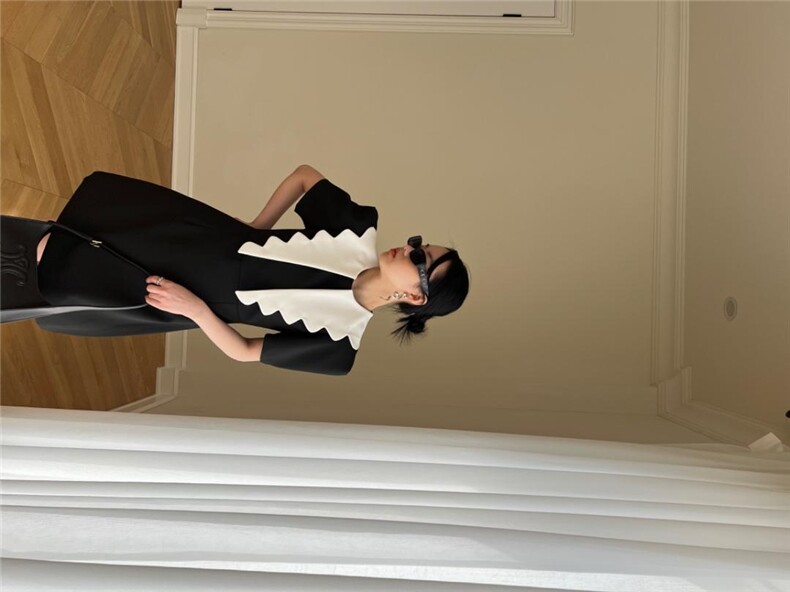 现款夏款新款法式娃娃领显瘦连衣裙，女装连衣裙，LION&CAT(2F)