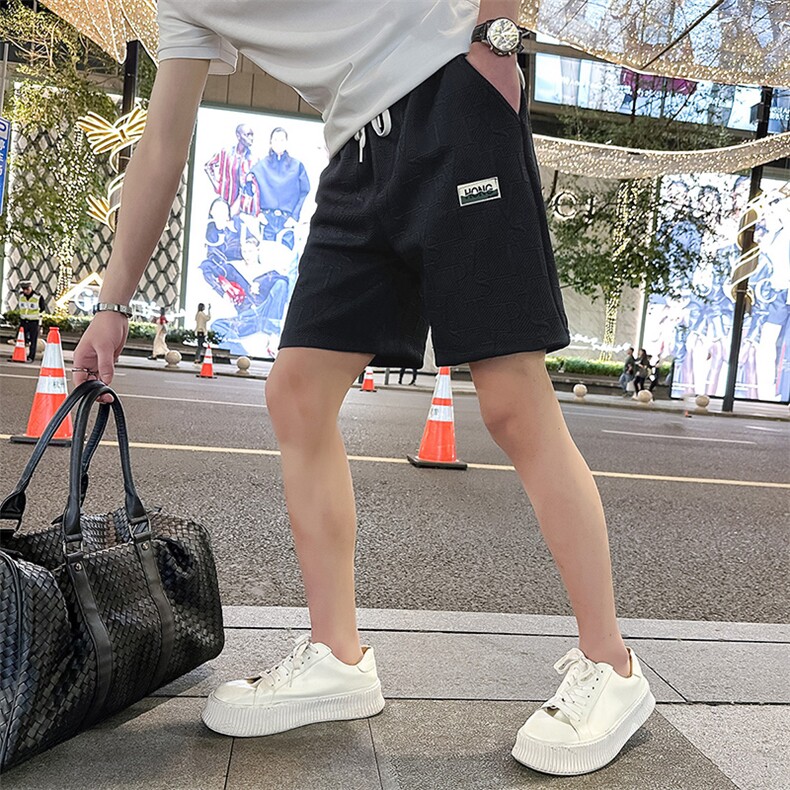 夏季肌理感短裤男士休闲宽松短裤薄款   D64-P45图片
