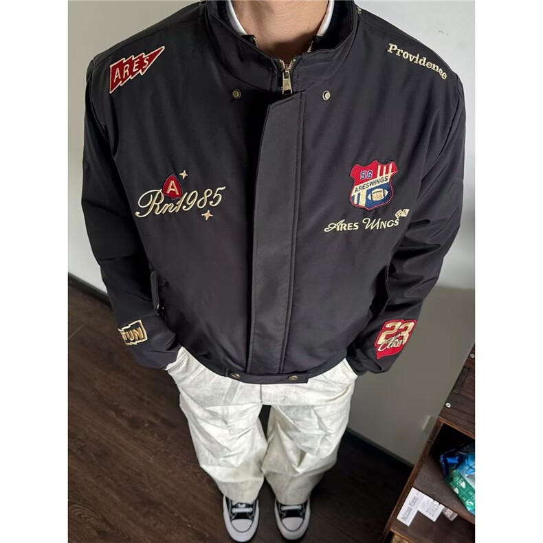 高街街头新款hiphop嘻哈加厚夹棉刺绣棉衣帽子可拆卸WL6558-P95,男装棉衣,星座1008