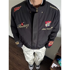 高街街头新款hiphop嘻哈加厚夹棉刺绣棉衣帽子可拆卸WL6558-P95，男装棉衣，星座1008