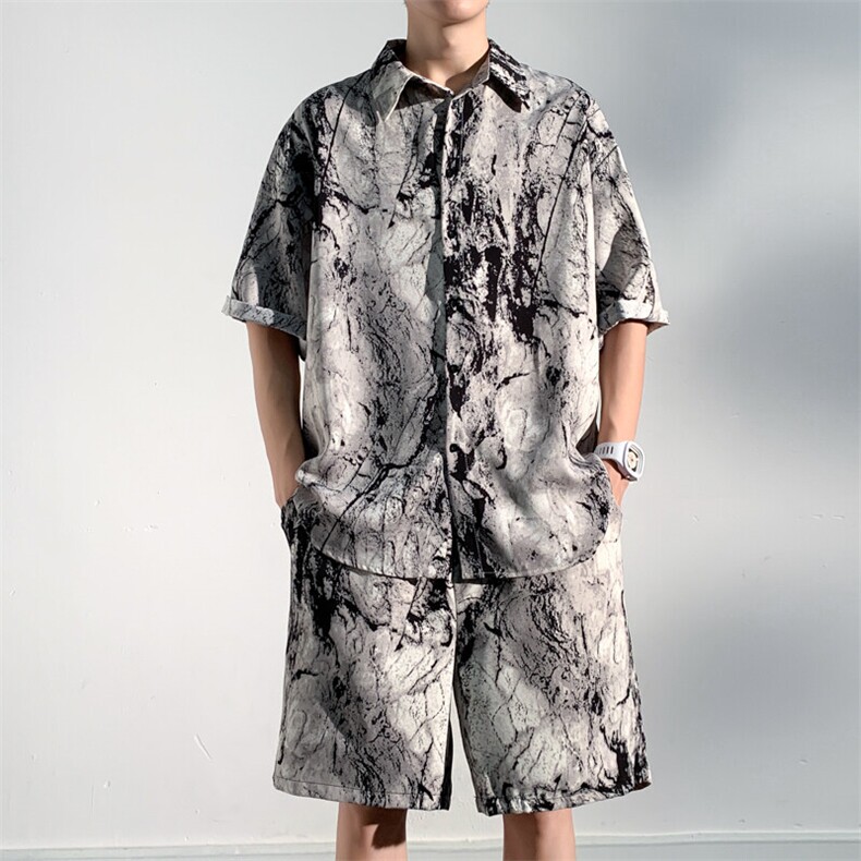 1短衬CS77033特P25DK77055特P18无差价套装TZ77066特P43大码M-5XL，男装休闲套装，星座226-2