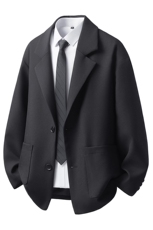 可二开oversized西装男95%涤纶5%氨纶M-5XL大码XF78183P85控139，男装西服套装，星座226-1