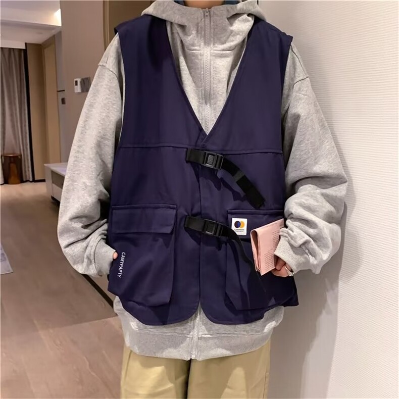 春秋新款假两件工装开衫卫衣情侣宽松上衣服外套机能风W3627-P53,男装夹克,星座512-2