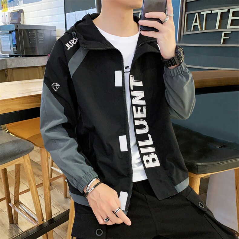 男士外套男秋季2021新款韩版潮流上衣服运动休闲夹克DS874T,男装夹克,电商A102