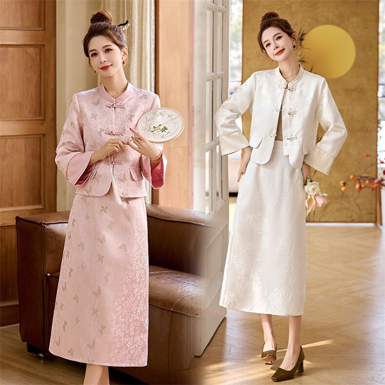 2025马面裙婚服敬酒服新中式旗袍国风套装绝美订婚礼服裙高端大气，女装套装/套裙，罗得堡